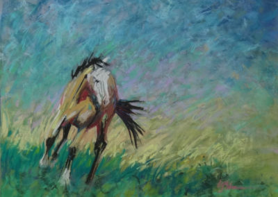 Buckeroo pastel painting