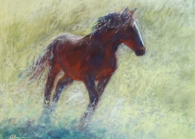 Locomotion pastel painting