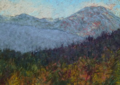 Mountain Blues pastel painting