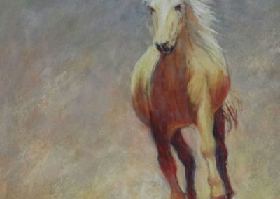 Palomino pastel painting