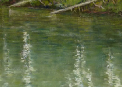 River Greens pastel painting