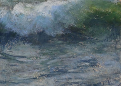 The Wave pastel painting