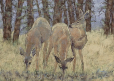 Three Amigos pastel painting