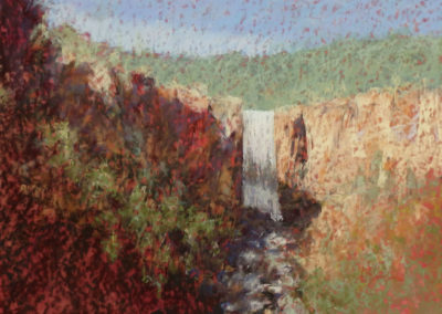 Tumalo Falls pastel painting