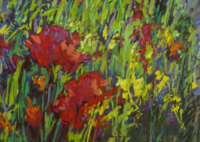 Wildflower Field pastel painting