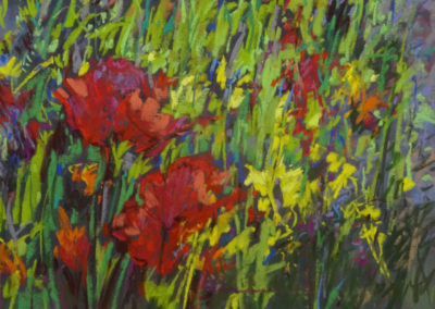 Wildflower Field 1 pastel painting